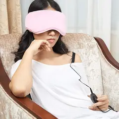 GENERICO - Máscara de Ojos Eléctrica USB de Seda con Control de Temperatura Alivio y Relajación