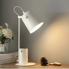 GENERICO - Lámpara de Mesa y Escritorio Blanca Moderna