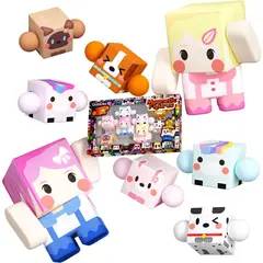 MAGNETI BLOCK - Pack 8 figuras Accion Magneticas para Bloques Magnéticos 2.0