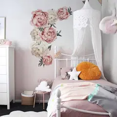 LITTLE BRU ACCESORIOS EXCLUSIVOS - Sticker vinilo autoadhesivo decorativo para pared Rosas