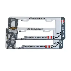 GENERICO - Portaplacas Chevrolet Estilo Europa Elegante Universal 2pcs