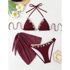 GENERICO - CONJUNTO BIKINI SEXY CON COPA Y FORRO