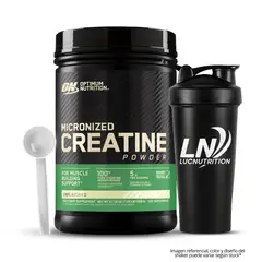 OPTIMUN NUTRITION - Creatina Optimum Nutrition 600 g - Creatina Monohidratada y micronizada + Scoop + Shaker