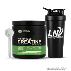 OPTIMUN NUTRITION - Creatina Optimum Nutrition 300 g - Creatina Monohidratada y micronizada + Scoop + Shaker