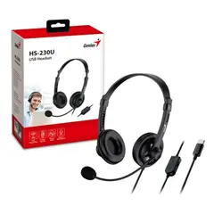 GENIUS - AUDIFONO HS-230U BLACK CON MICROFONO CONEXION USB-C 31710021403