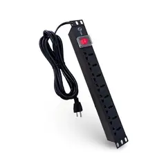 GENERICO - Power Rack Metalico 15AMP PDU 8 Tomas Universal 2 mts LTUSA LT-PDU-10T