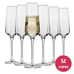 NADIR - Copa Brunello Champaña 225ml Vidrio Elegante Pack X12