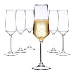 NADIR - Set 6 Copas Brunello 225ml Vidrio Resistentes y Finas