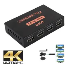GENERICO - Splitter Hdmi 1x4 4k 2k 1080p Hd Multiplica Duplica 4 Pantallas