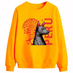 GENERICO - Polera Amarillo Peru Modelo Perro Peruano