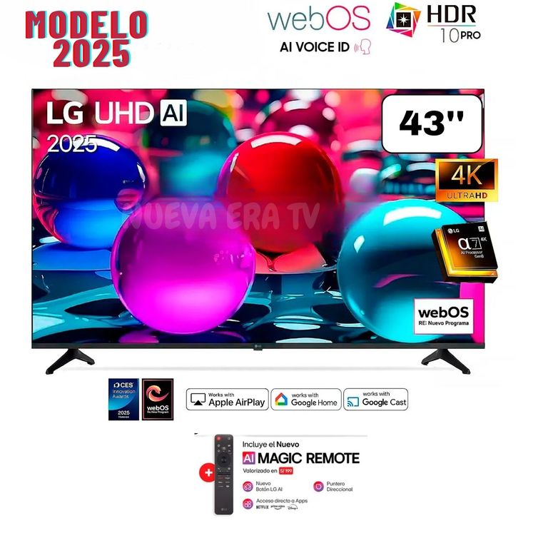 TELEVISOR 43" 43UA7300PSB 4K UHD AI SMART TV + CONTROL MAGIC 2025