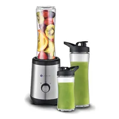 BLANIK - Mini Blender Inox 500W + 2 Botellas