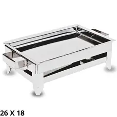 GENERICO - Parrillero Acero Inoxidable 26 X 18