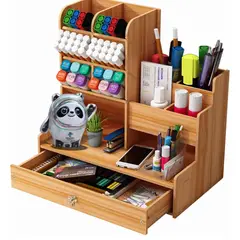 INSPIRA MARKET - Organizador de Escritorio de Madera