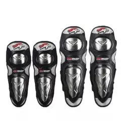 PROBIKER - KIT DE RODILLERAS Y CODERAS ALUMINIO NEGRO