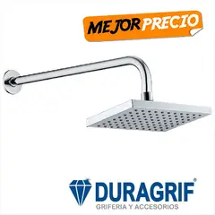 DURAGRIF - SALIDA DE DUCHA ESPAÑOLA 8” CROMADA CON BRAZO Y CANOPLA