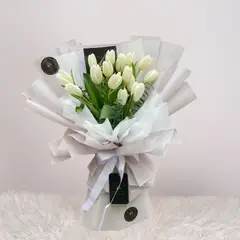 GENERICO - Ramo Giogia - 15 tulipanes Blancos - Ramo de flores