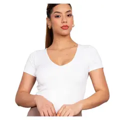 GENERICO - Polo Doble Forro Suplex Cuello V Ashley Mujer