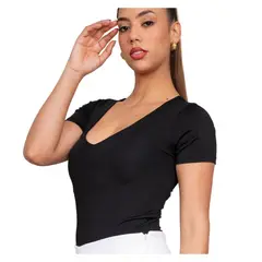 GENERICO - Polo Doble Forro Suplex Cuello V Ashley Mujer