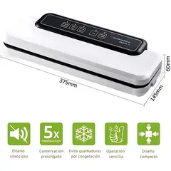 GENERICO - Máquina selladora de bolsas al vacío automática multifuncional 110W