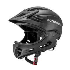 ROCKBROS - CASCO TT-018BK para NIÑOS - Casco Integral