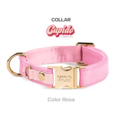 PERRITO PITUCO - COLLAR CUPIDO ROSA TALLA XS