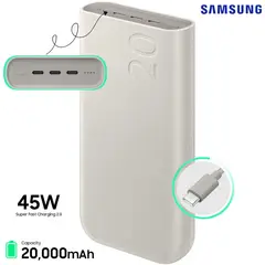 SAMSUNG - Batería Power Bank 20000mah 45w Carga Rápida - Beige