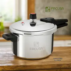 FACUSA - OLLA A PRESIÓN 5 LITROS ACERO INOXIDABLE