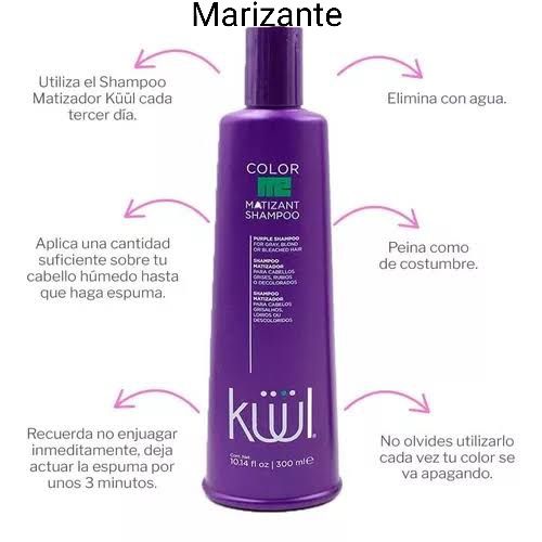 Shampoo Matizador- Cabellos Grises Rubios o decolorados KUUL