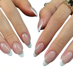 GENERICO - Uñas Press On - Francesas clásicas - Set de 26 piezas