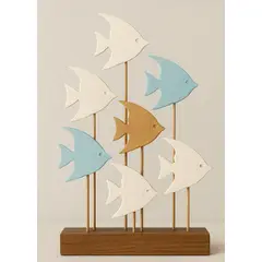 BOSQUE INVERNAL DECORACION ECO ALTERNATIVA - Cardumen de peces Ángel adorno de mesa