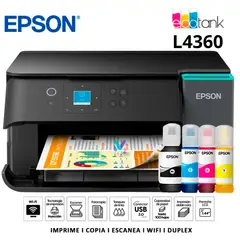 EPSON - Impresora L4360 EcoTank 3 en 1 Multifuncional Wifi Duplex