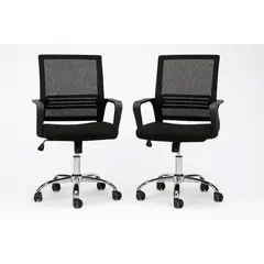GENERICO - Pack x2 Silla de Escritorio Oficina Ergonomica con Ruedas - 190074