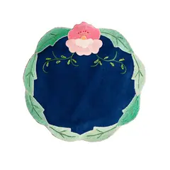 PANADECOR - Tapete Redondo Algodón Azul Panorama Hogar