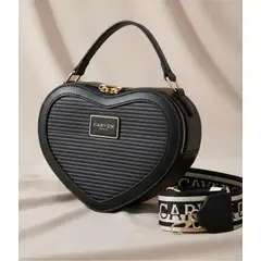 GENERICO - Cartera morral bandolera corazón para dama Carven Paris