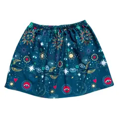 RED CARROT - Falda verde corta con dibujos de ojos turcos