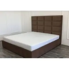 GENERICO - Cama Cuadros 2 Plazas - Marrón