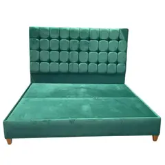 GENERICO - Cama Cuadros King - Verde Aqua