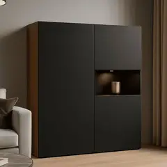 TU MESITA - Vitrina Contemporánea Wisp Color NegroGales