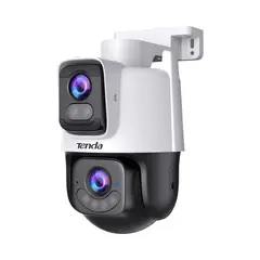 TENDA - Cámara de seguridad Exterior CH9 6MP WiFi Lentes duales Panorámico 360°