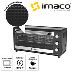 IMACO - Horno Eléctrico HEB35DC Hornear 02 Pasteles simultáneamente