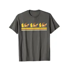 POKEMON - Camiseta retro Pikachu & Eevee Talla L