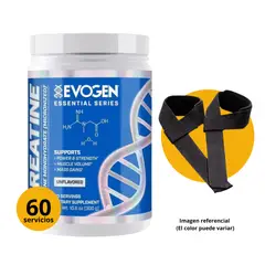EVOGEN - CREATINA DE 300gr Y STRAPS - CREATINA MONOHIDRATADA Y MICRONIZADA