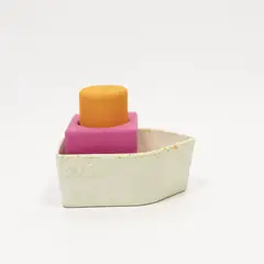 OLI & CAROL - Barco Juguete Baño Caucho Reciclado Naranja