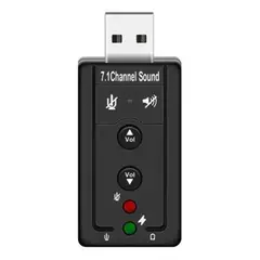 GENERICO - Tarjeta de sonido 7.1 USB audio 3d Micrófono Externo