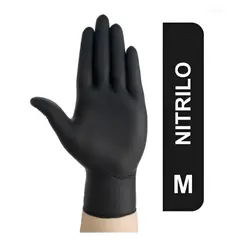 GENERICO - Guantes de Nitrilo Talla M Negro Caja x100 unidades