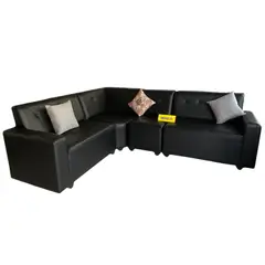 TEMEL - Sofá Seccional para Sala color Negro Sofá Modular -