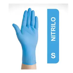 GENERICO - Guantes de Nitrilo Talla S Celeste Caja x100 unidades