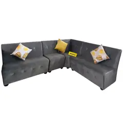 TEMEL - Juego Modular Sin Brazos Tela Sofá Seccional Para Sala Gris