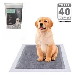 GENERICO - Pack 40 Pañal para Perros Absorbente Carbón Activado